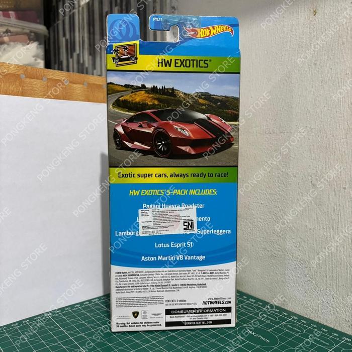 HOT WHEELS GIFT PACK 5 HW EXOTIC LAMBORGHINI
