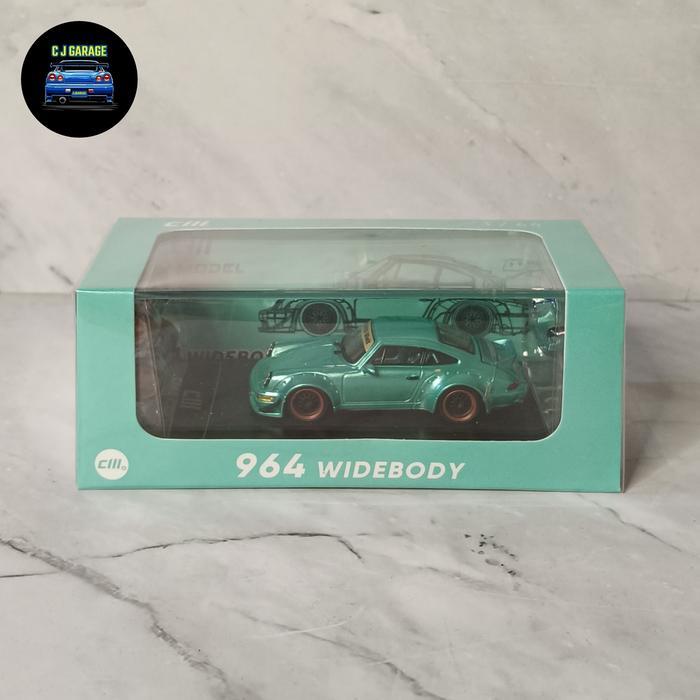 CM MODEL PORSCHE RWB 964 WIDEBODY FREE GANTI BAN DAN WING PARTS TIFANNY GREEN