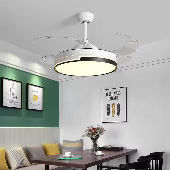 Lampu Plafon Kipas Angin LED Ceiling Light Fan Modern Ceiling Fan Lamp White