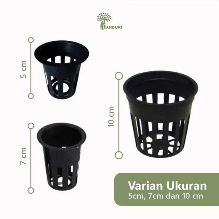 TANDURI - Netpot Hidroponik Net Pot Plastik Tanaman Hidroponik Tempat Wadah perlengkapan Tanaman
