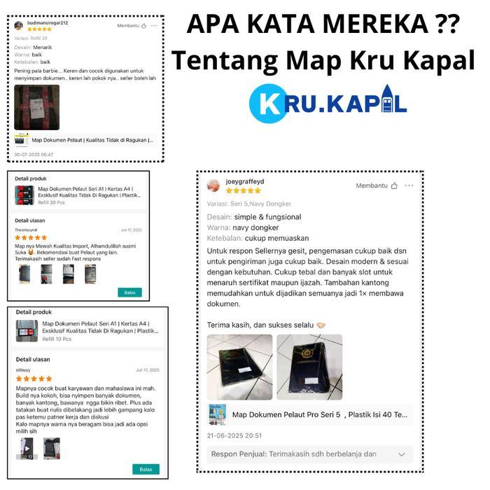 Premium Map Dokumen Pelaut Resleting Plastik Tebal,Premium, Dokumen Keeper Resleting Map Seri 6