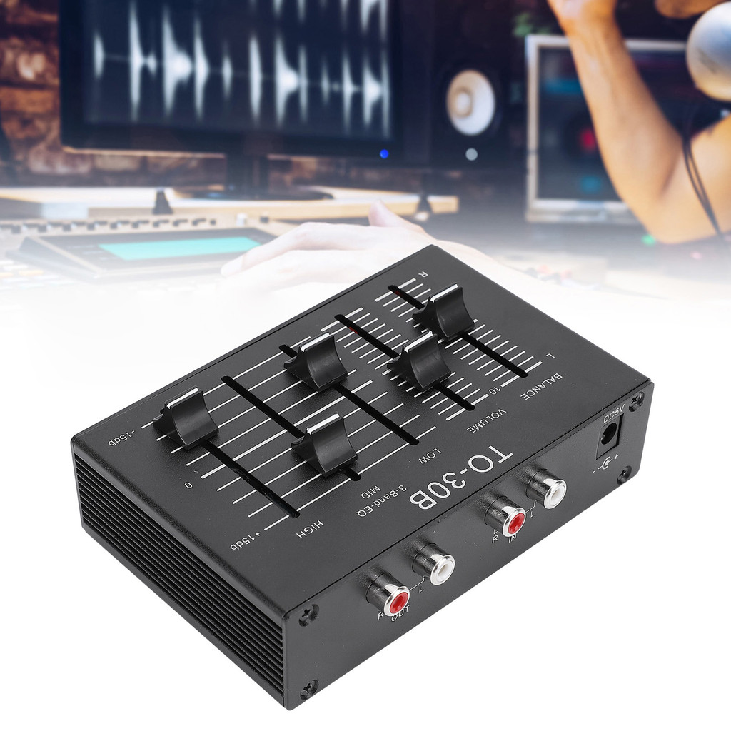 Terbaru 3 Band EQ Equalizer EQ Equalizer Stereo High Medium Low 3 Band Sound Channel Balance Volume 