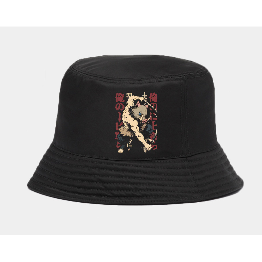Topi bucket Demon Slayer Inosuke Hashibira Kimetsu No Yaiba