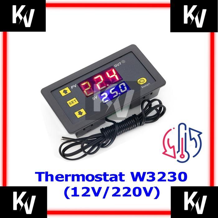 TERLARIS W3230 Regulator Thermostat Pengontrol Temperatur Controller Digital AC DC W 3230 Termostat