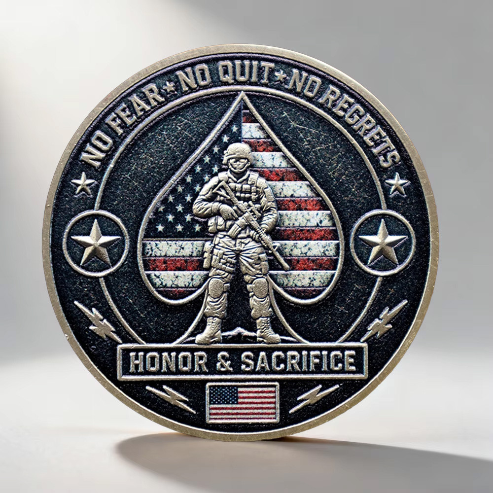 Vintage Bronze Plated Tactical Collection Coin US Army Legion Hold The Line Collectible Coin Home