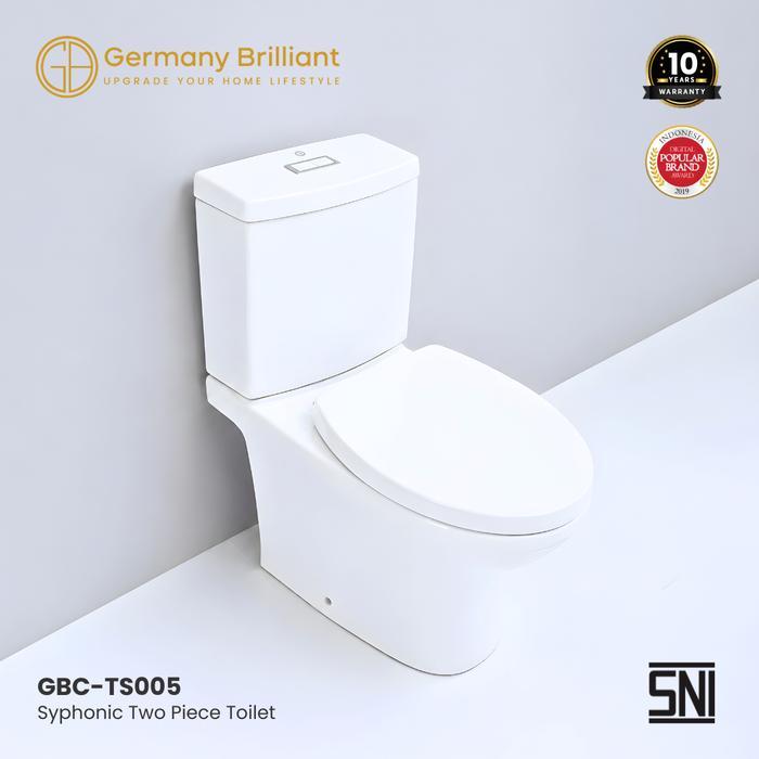 Germany Brilliant Closet Siphonic Kloset Duduk Toilet Jarak AS 30cm GBC-TS005