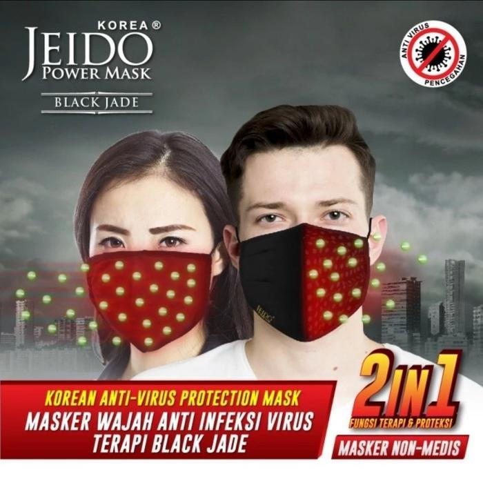 JEIDO POWER MASK BLACK JADE - MASKER WAJAH ANTI INFEKSI VIRUS