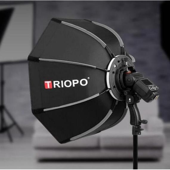 Triopo Octagonal Para Umbrella Softbox 90Cm With Handheld Flash Triopo