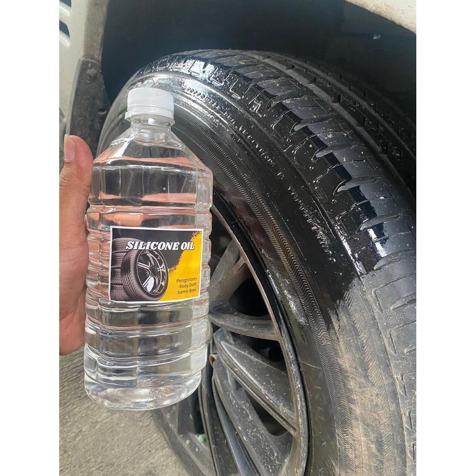 Silicon Oil Semir Ban Motor Mobil 1 Liter / Penghitam Body Kasar Motor Mobil / Semir Ban Dasbor