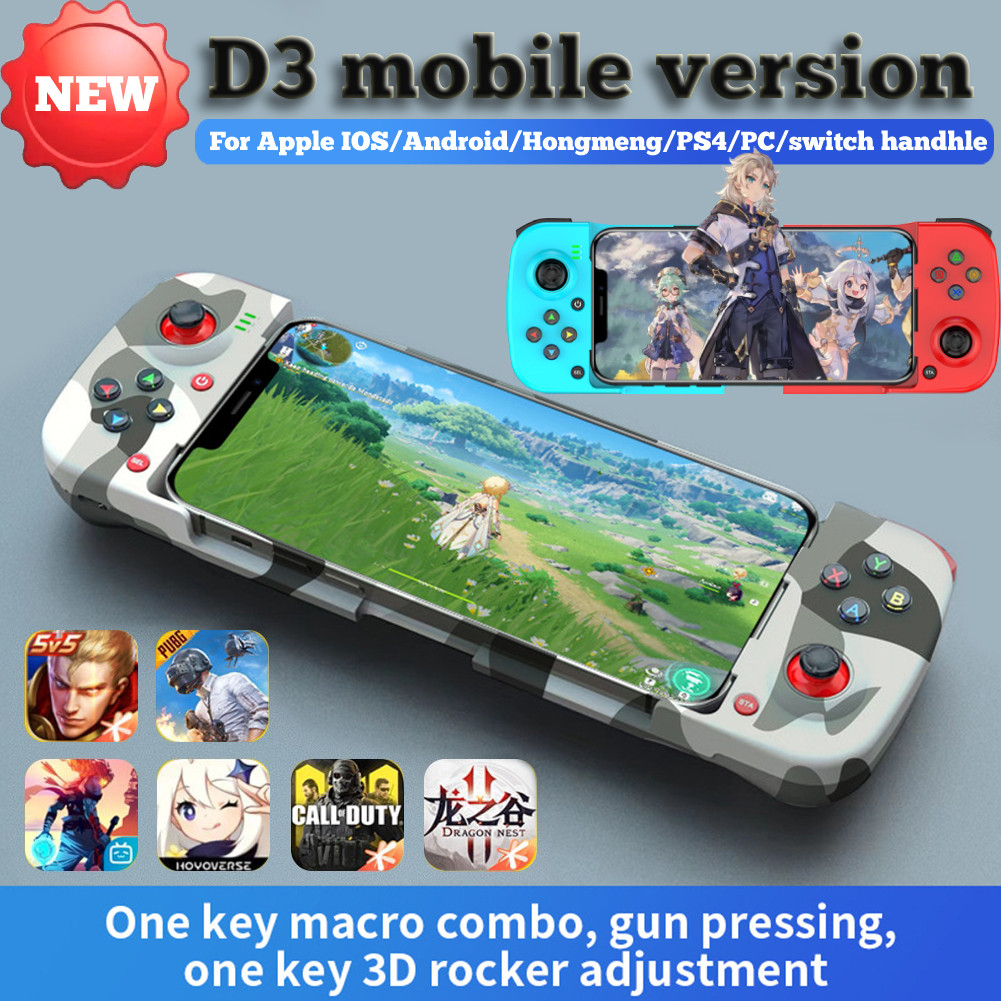 Type-C Game console Telescopic Mobile Phone D3 Gamepad Bluetooth5.0