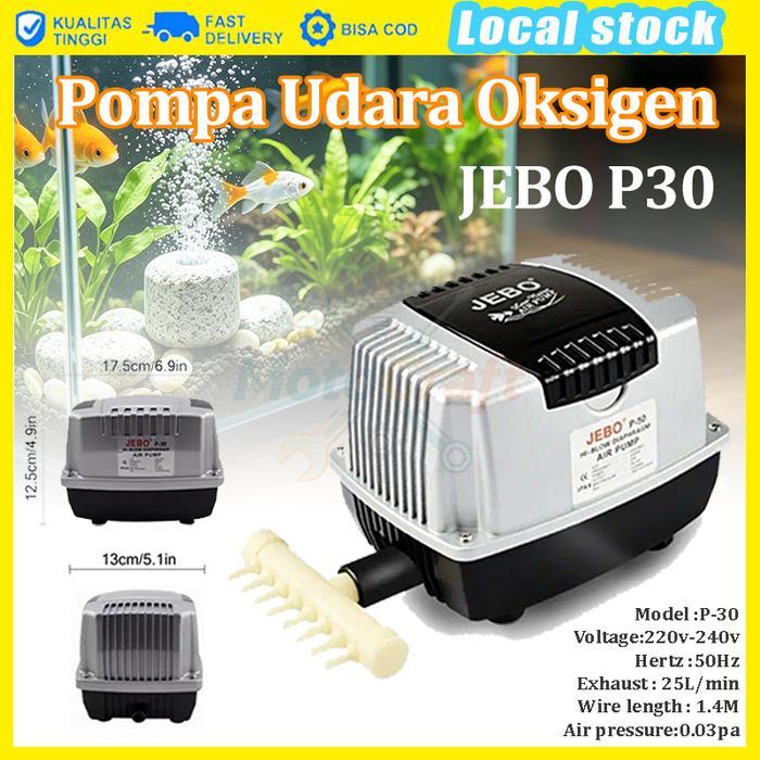 Terbaru [Cod]Jebo P30 Pompa Udara Aerator Air Pump Aquarium Kolam Ikan Koi Airpump Hidram Minyak