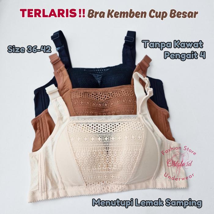 PROMO (2-3 Pcs) Bra Kemben Tiana Teli Twinerry Hanabra Toyazi 701 Kait 4 Cup Besar Bh Wanita