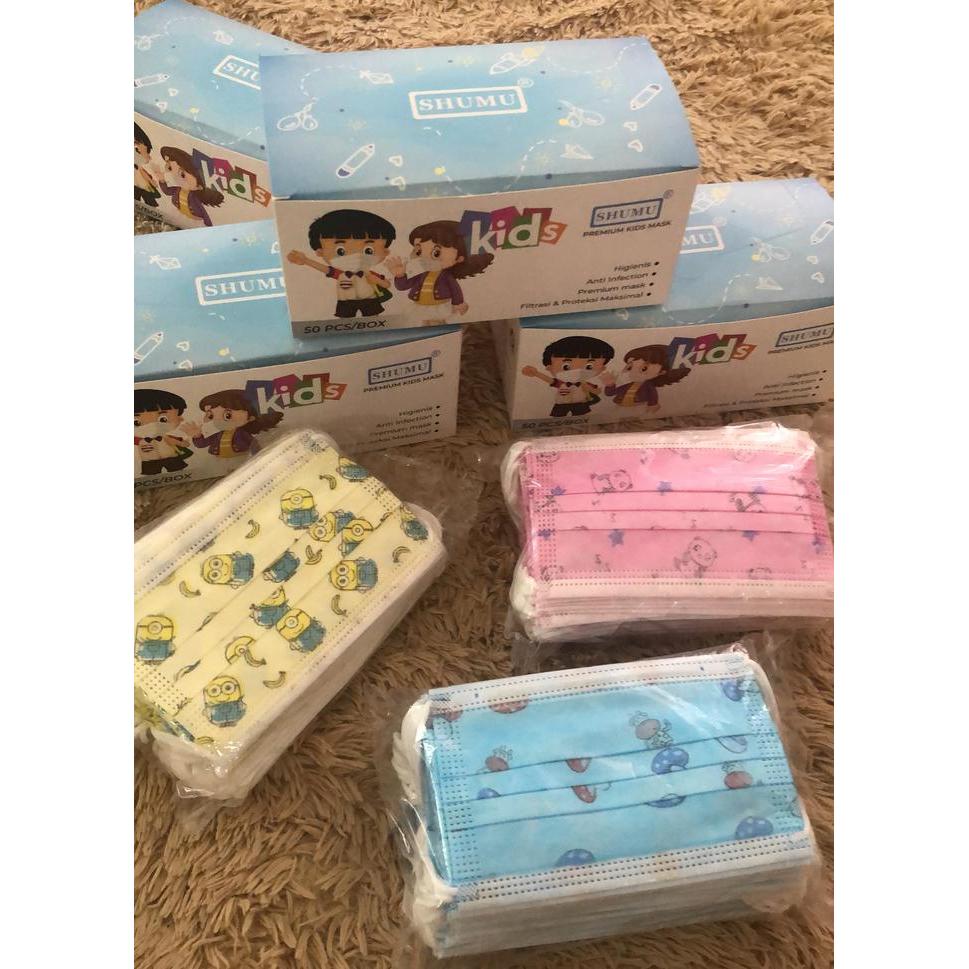 Masker 3 Ply Shumu Anak 3Ply Masker Shumu Kids Kn95 Shumu Mask