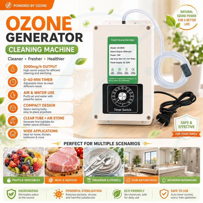 Airvera Ozon Generator 2000mg Sterilizer O3 Pemurni Air Ozonizer untuk Pengolahan Air Depot Minum