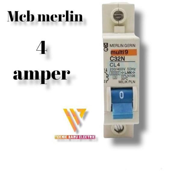SIAP KIRIM ORIGINAL MCB MULTI9 MERLIN GERIN 4A 4 A AMPERE A PLN CL4 900W MULTI