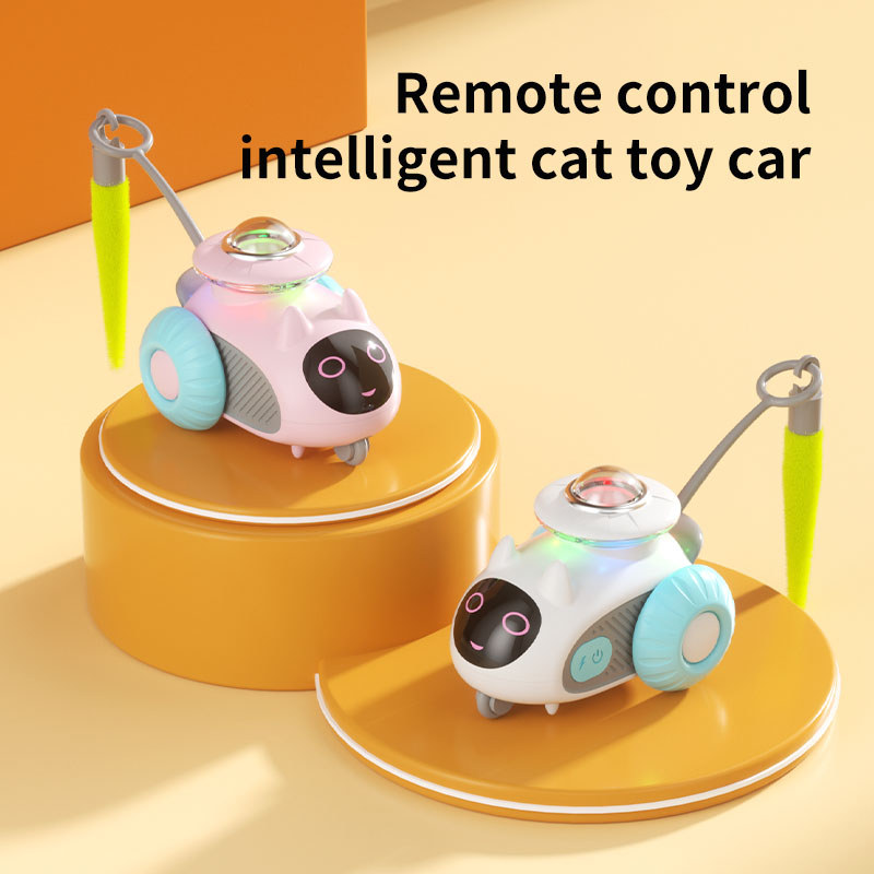 Smart Cat Toy Car Interactive Cat Toy Car Automatic Remote Control Toy Car Indoor Cat Accessories