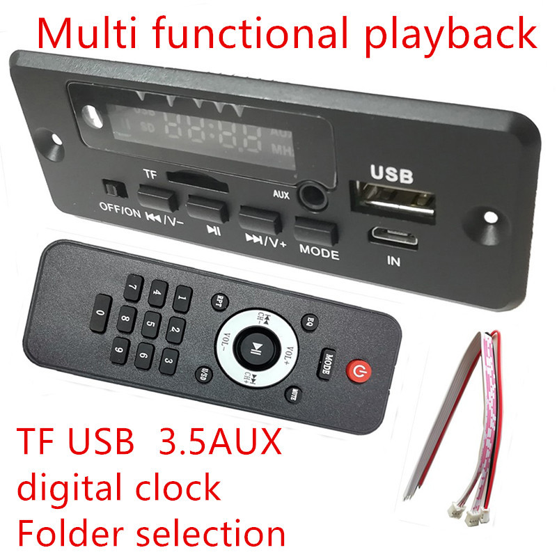 Audio Installation MP3 Decoder LED Display 12V5V Universal Lossless WAV Module Audio Decoder PCBA