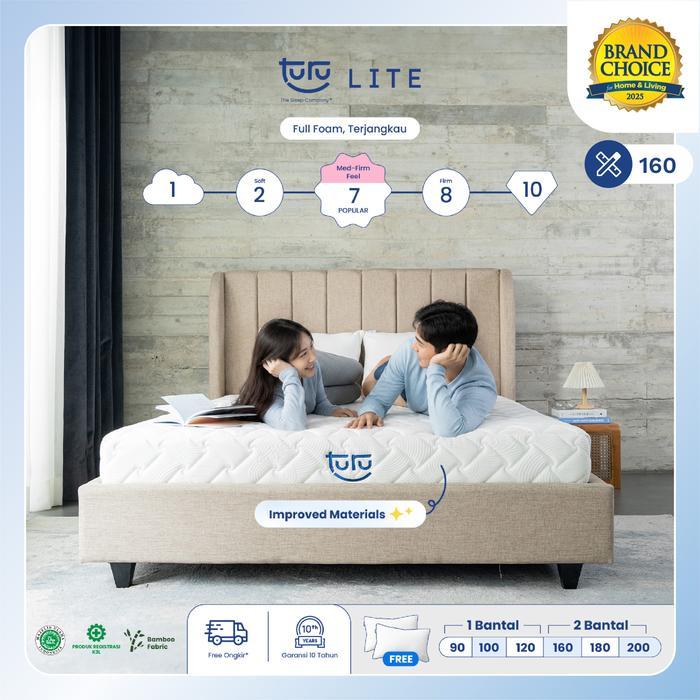 Kasur Base Support Foam TURU LITE ukuran 160x200 (Queen) FREE BANTAL