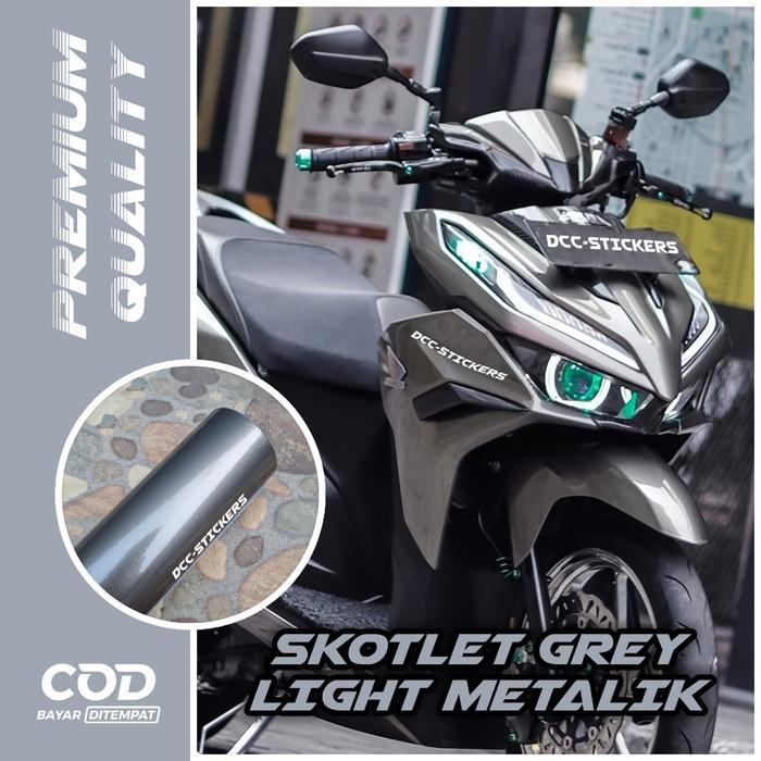 Jual Murah Skotlet Grey Light Metalik Abu Abu Light Candy Glossy Premium Cover Body Motor Vespa