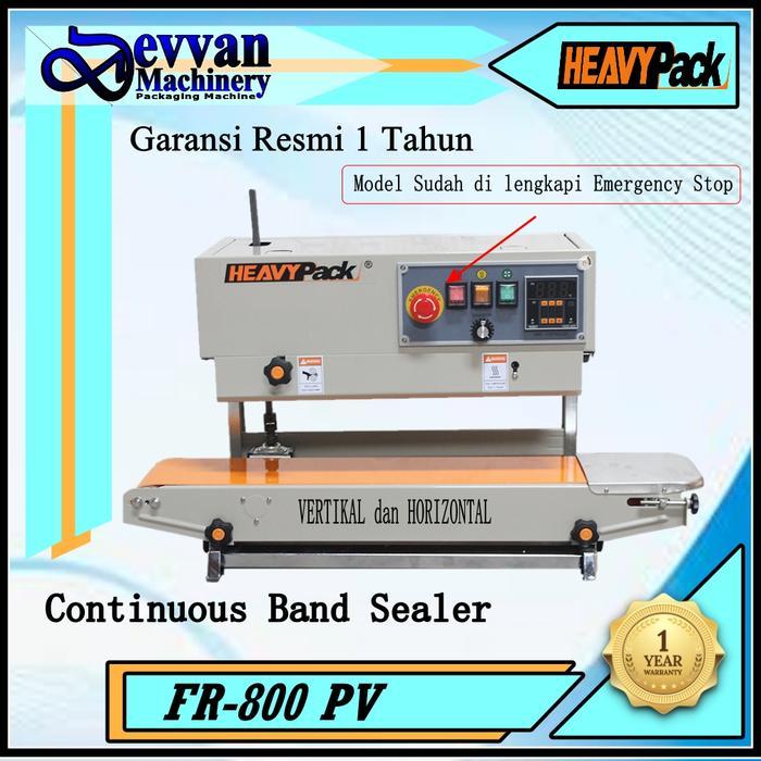 Breadshiiip- Fr-800Pv Continuous Band Seler Mesin Pres Plastik Standing Pouch Fr800 Sealer Listrik