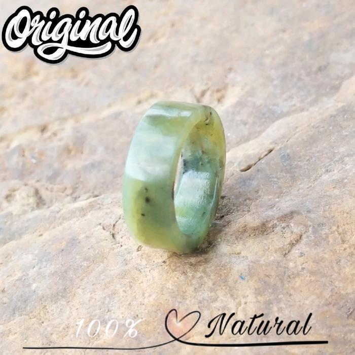 Ring Cincin Giok Nefrit Jade Aceh Model Flat