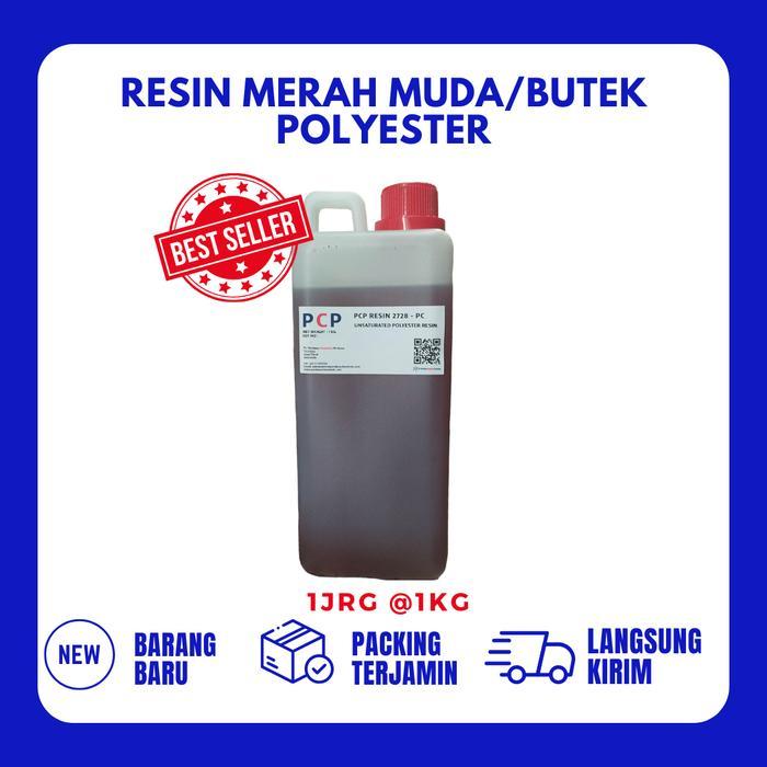 Resin Merah 1Kg - Resin Fiber - Minyak Fiber - Resin Polyester 1Kg Lem