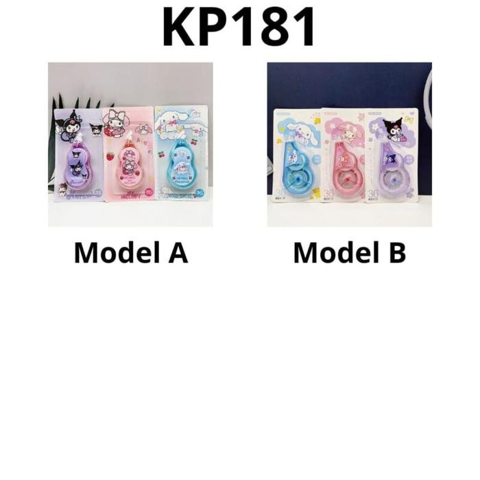 New KP181 - TIPEX ROLL MOTIF PREMIUM CORRECTION TAPE SANRIO TIP X SEKOLAH TIP X LUCU KARTUN