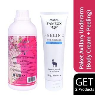 FAMEUX PAKET AXILLARY (BODY CREAM 500ML + PEELING GEL)