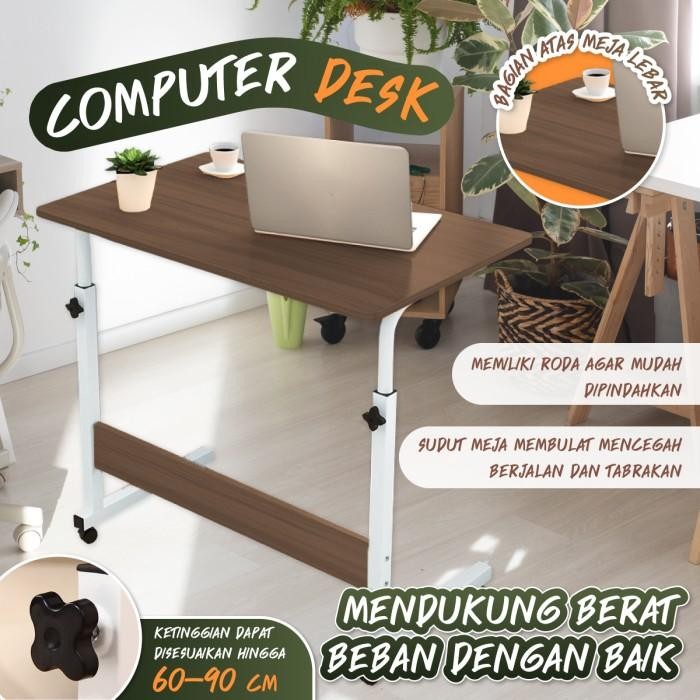 Terlaris BG SPORT Meja Komputer Computer Desk (Brown Black) SALE