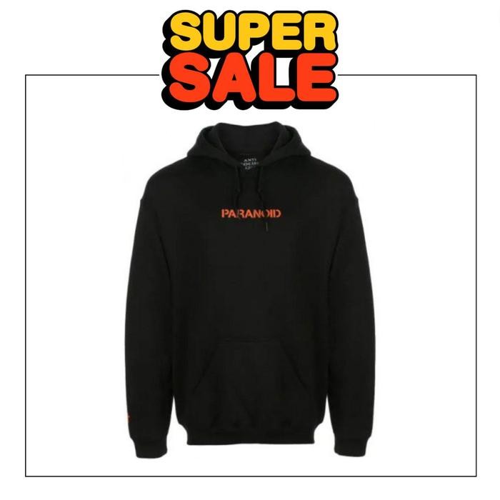 TERMURAH ASSC x UNDEFEATED PARANOID HOODIE BLACK GINAL READY STOCK