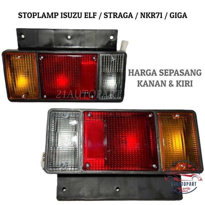 Stoplamp Lampu Stop Lampu Rem Belakang Isuzu Elf / Giga / Traga / Nkr71 Harga Sepasang