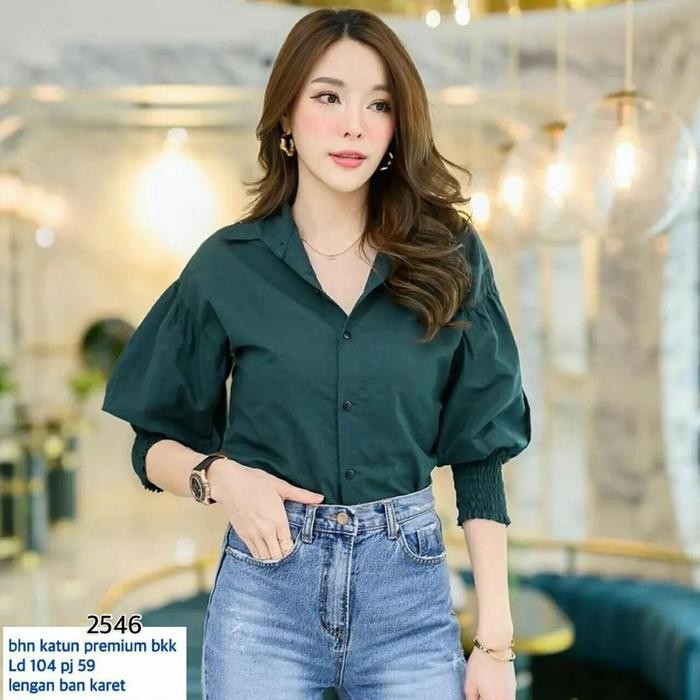 Clothingicon Blouse Kemeja Lengan Balon Balloon Bkk Bangkok Import