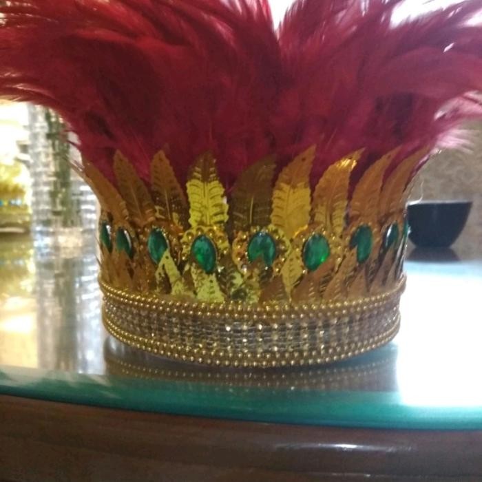 aksesoris kepala bulu Dayak// adat Dayak / Kalimantan