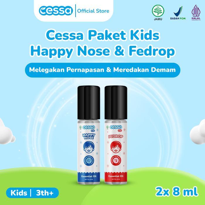 2fut- Cessa Paket Kids Happy Nose & Fedrop 8 Ml Meredakan Flu & Batuk Dan Demam