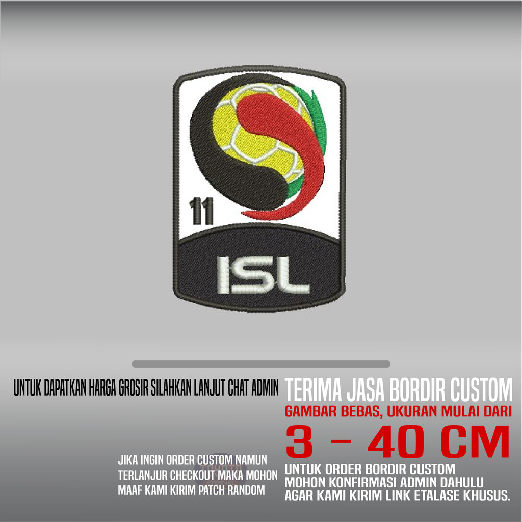 ISL 11 LIGA INDONESIA BOLA PATCH BORDIR LOGO/EMBLEM | HP-52