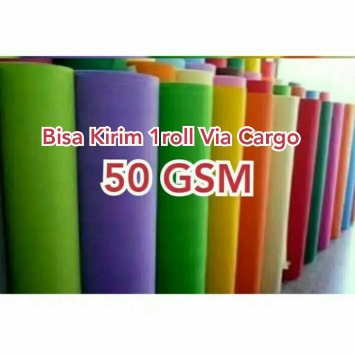 Bahan kain Spunbond Spondbon Spoundbond Pur roll 50gsm 1Roll