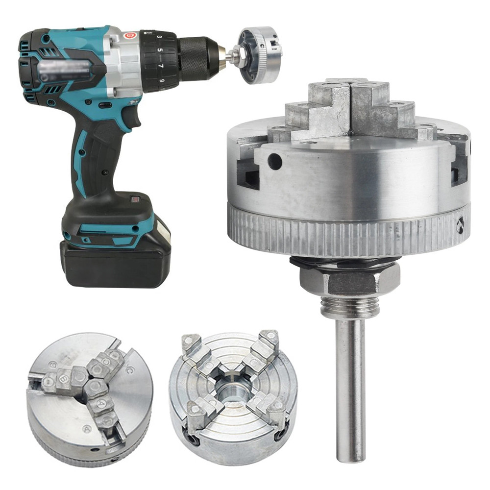 3-Jaw 4-Jaw Chuck Zinc Alloy Self Centering Wood Turning Chuck With