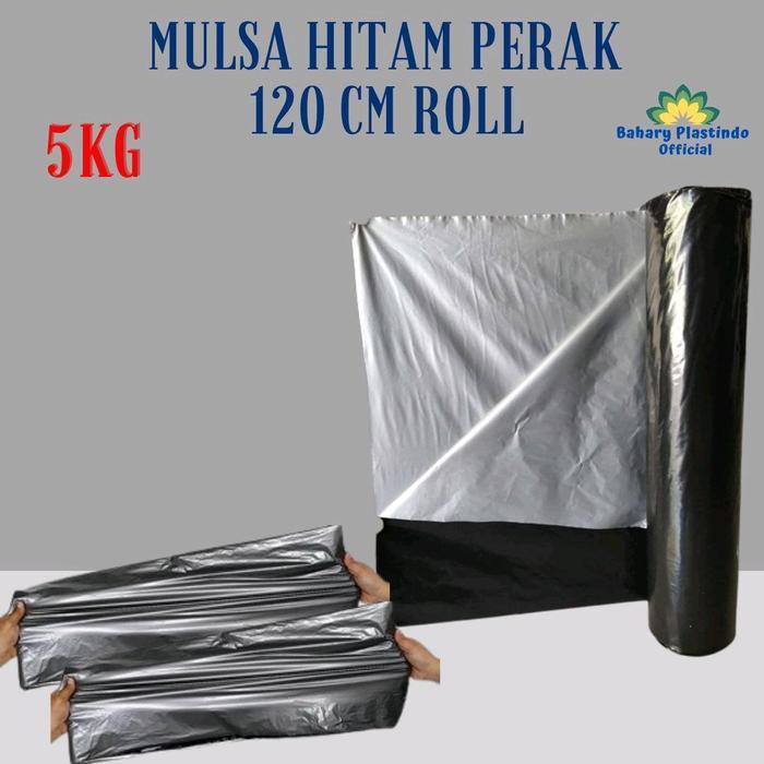 Plastik Mulsa Hitam Perak Bedengan Lebar 120Cm Roll