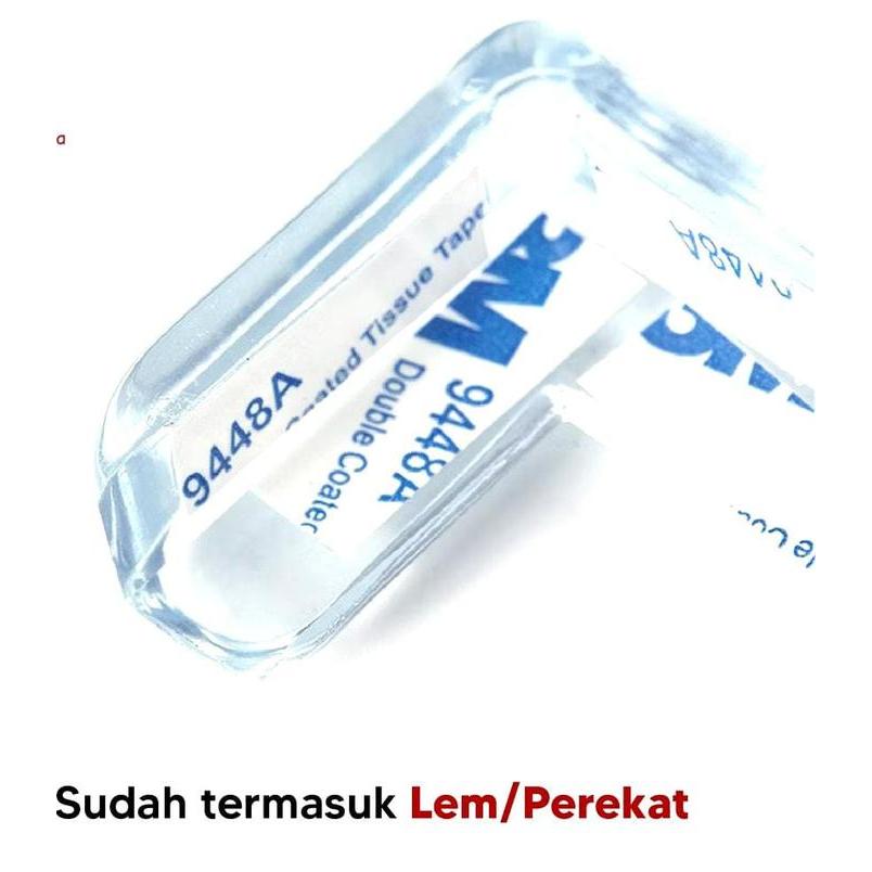 karet siku meja L karet anti bentur penahan siku meja kursi lemari bentuk L