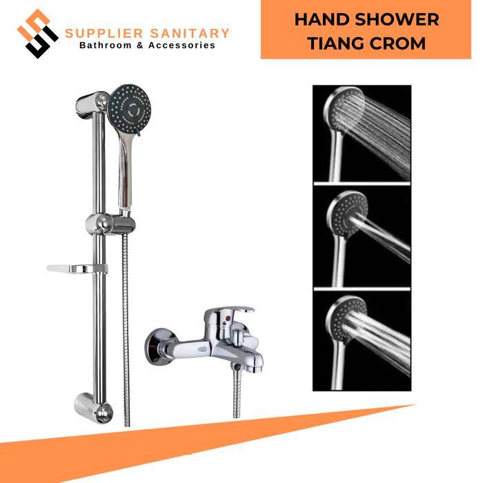 Toto Indo - Kran Panas Dingin Shower Tiang Paket Air Karet