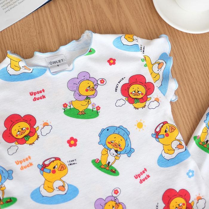 Owlet - Setelan Anak Perempuan / Baju Anak Perempuan / Setelan Anak Salur / Setelan Knit Motif