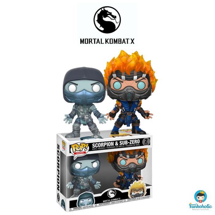 Funko Pop Mortal Kombat X Scorpion Frozen & Sub-Zero Flames Exclusive