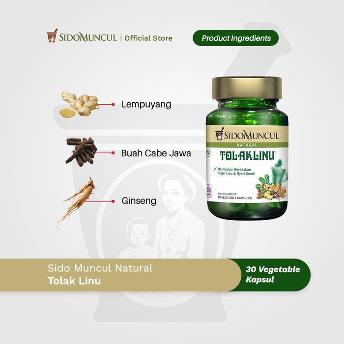 qgk4- Sido Muncul Natural Tolak Linu Capsule Herbal Untuk Pegal Linu Nyeri Sendi