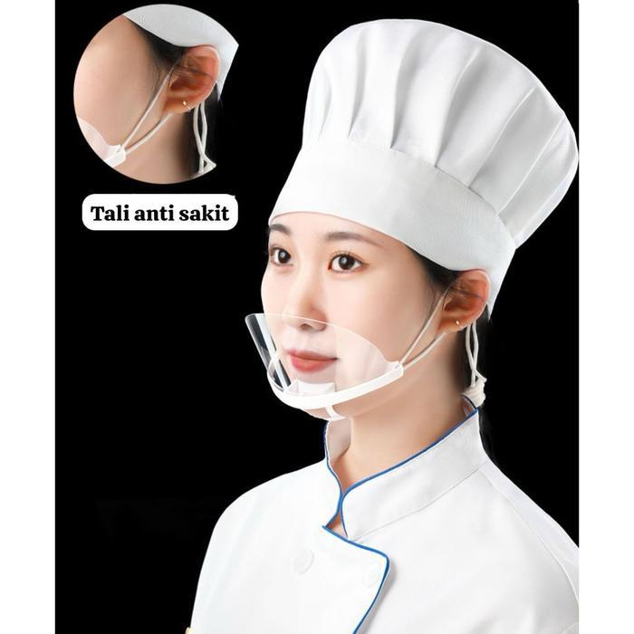Sale Masker Mulut Koki, Masker Transparan Untuk Masak, Masker Transparan Penutup Mulut Restoran,