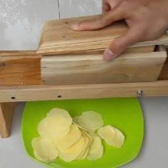 Pengiris Bawang/Pengiris Keripik/Pemotong Keripik/Pengiris Kentang Alat Keripik Singkong Kayu