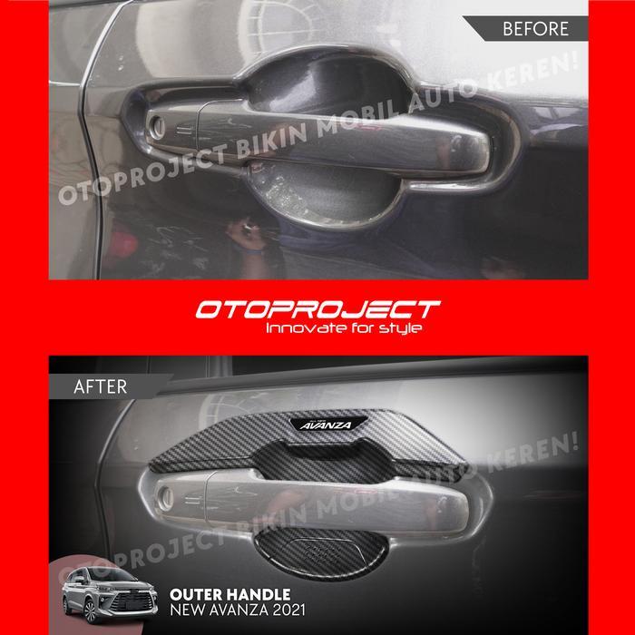 fgq6- Otoproject - Outer Handle A.N Avanza 2022 Carbon Cover Outer Handle Avanza 2022
