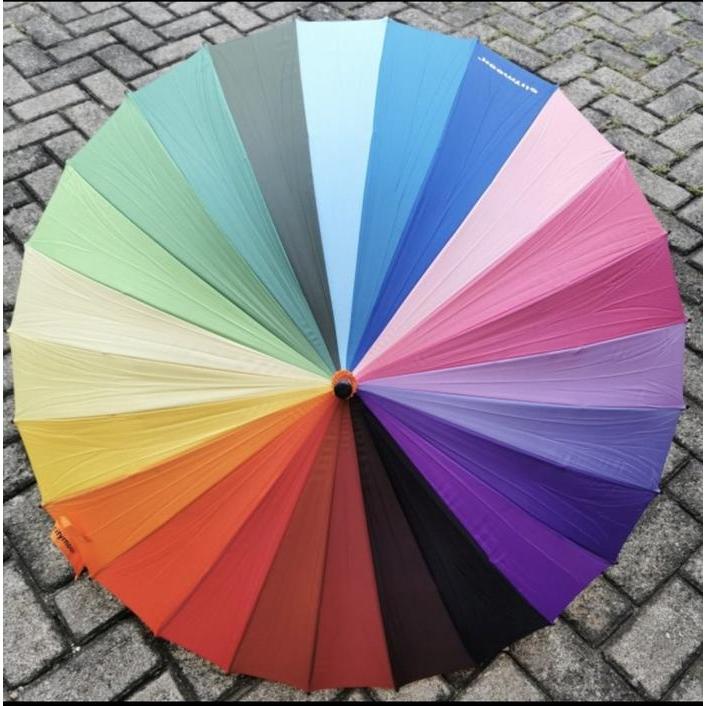 Payung Golf 24 jari Polos ada sarung kualitas Premium