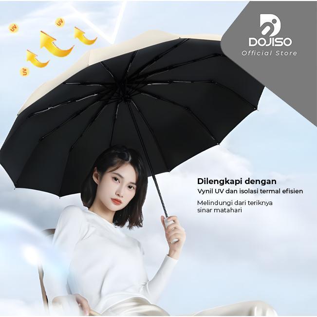 Safetr- Payung Otomatis Jumbo 12 Rusuk Ganda Super Besar Anti Hujan Uv - Dojiso Sport Official