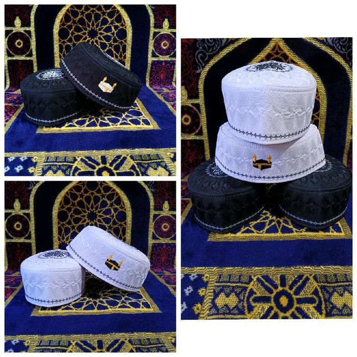 Peci haji kopiah songkok Terumpah logo Kabah