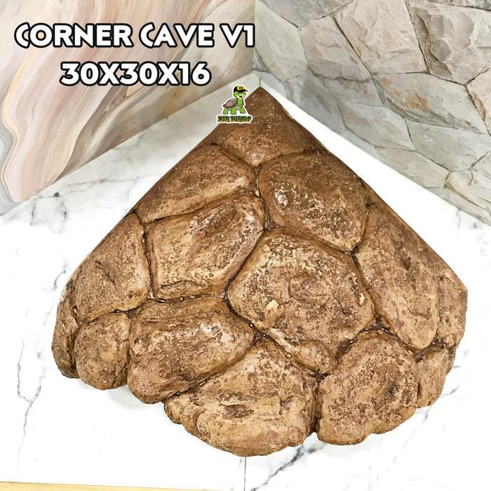 Corner Cave V1 Hiding Cave Rumah Torto Sulcata Pardalis Ballpythoon